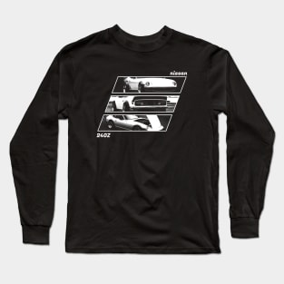 NISSAN DATSUN 240Z FAIRLADY Black 'N White Archive 2 (Black Version) Long Sleeve T-Shirt